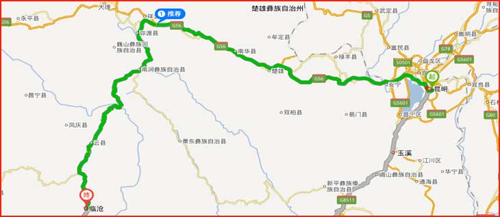 昆明到臨滄長途搬家線路地圖.jpg 昆明到臨滄長途搬家線路地圖.jpg